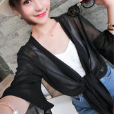 Chiffon Thin Transparent Outer Tops